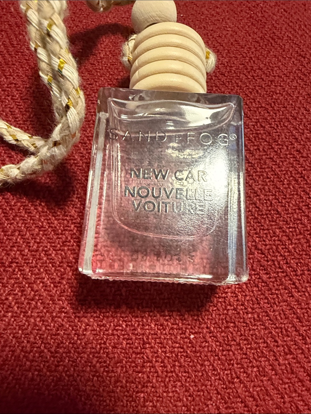 Sand & Fog New Car Scented Hanging Diffuser - Clear